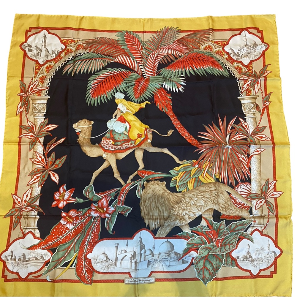Authentic Salvatore Ferragamo Silk Scarf